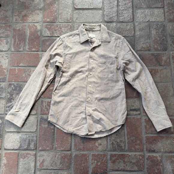 Club Monaco Long Sleeve Button Up Flannel Top Gray Fall Autumn - Picture 1 of 9